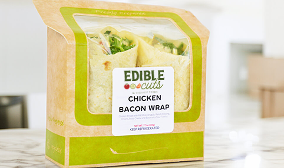 Edible Cuts Chicken Bacon Wrap