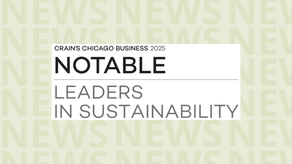 Crain's Leader in Sustainability trustmark