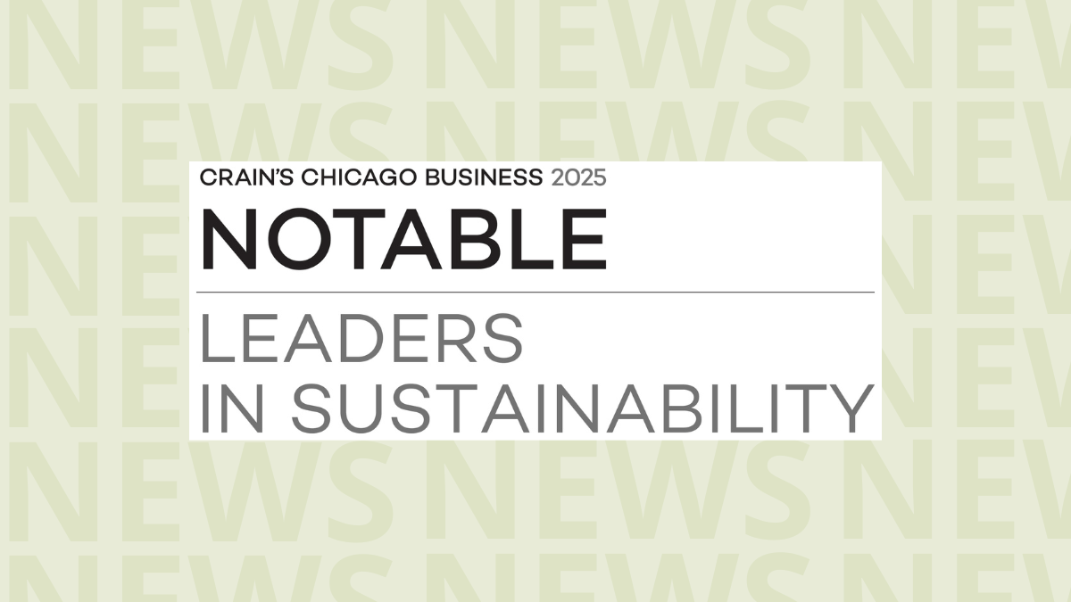 Crain's Leader in Sustainability trustmark